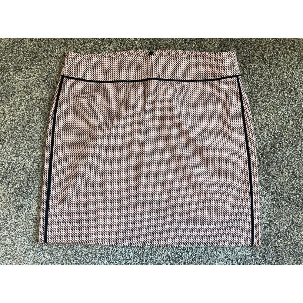 Ann Taylor NWT Women's Geometric Mini Pencil Skirt Sz 10 Red White Blue